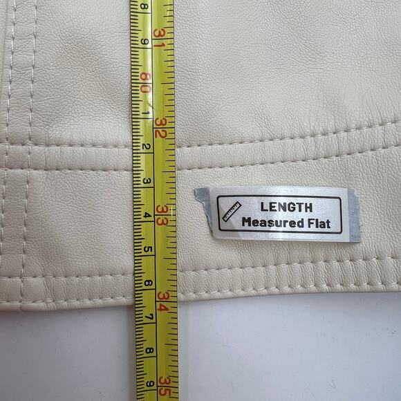 Aje Claire Pearl Mini Dress Faux Leather Ivory Cream Ecru White - Picture 12 of 15